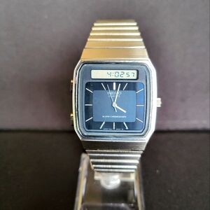 SEIKO VINTAGE WATCH H35-500B SERIAL 080012 - STAINLESS STEEL/BLUE